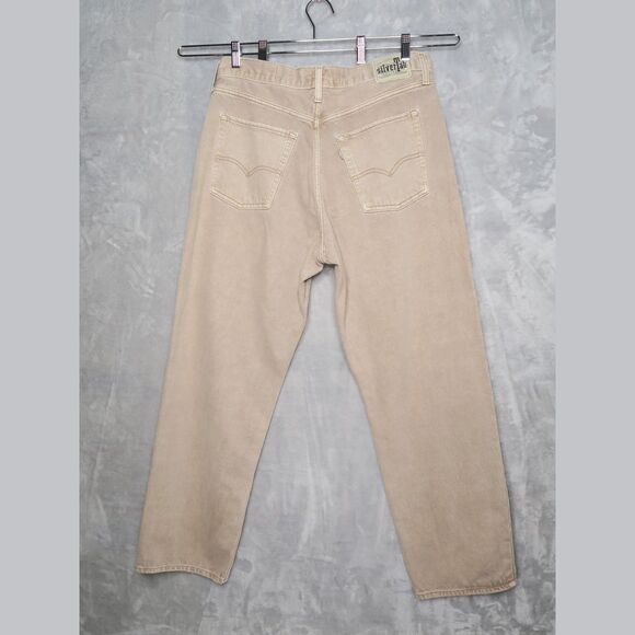 LEVI'S SILVERTAB Tan 94 Baggy Straight Leg Jeans 32 x 31 Relaxed Mid Rise Rigid - Picture 3 of 10